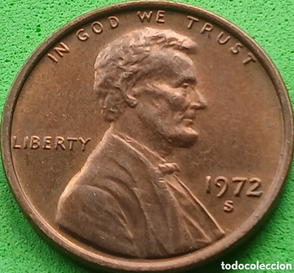 Monedas antiguas de Am&eacute;rica: USA one cent 1972 S km#201