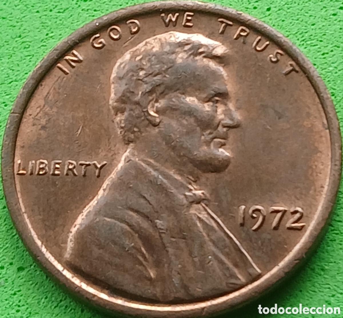 Monedas antiguas de Am&eacute;rica: USA one cent 1972 km#201 sin marca de ceca