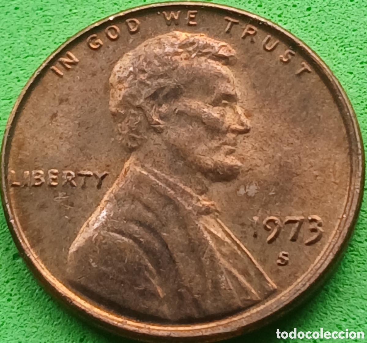 Monedas antiguas de Am&eacute;rica: USA one cent 1973 S km#201