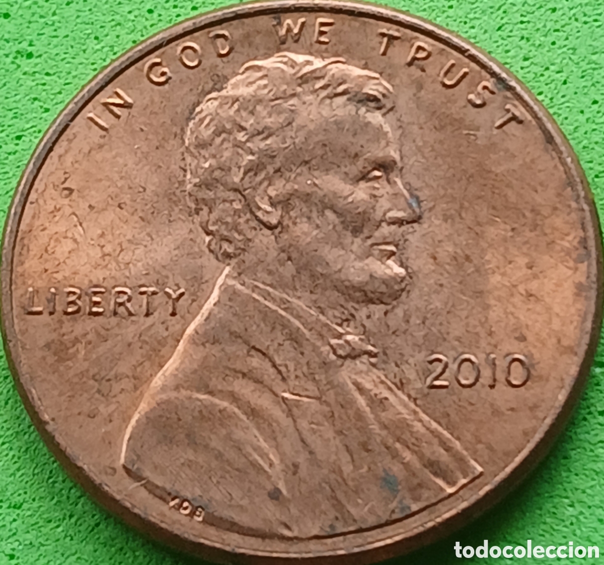 Monedas antiguas de Am&eacute;rica: USA one cent 2010 km#468 sin marca de ceca
