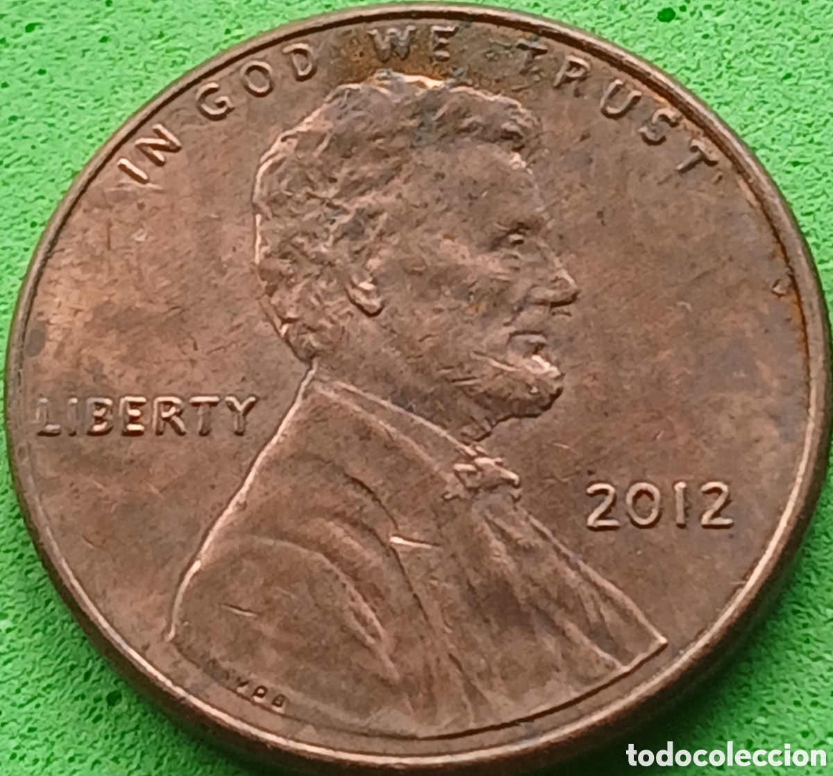 Monedas antiguas de Am&eacute;rica: USA one cent 2012 km#468 sin marca de ceca