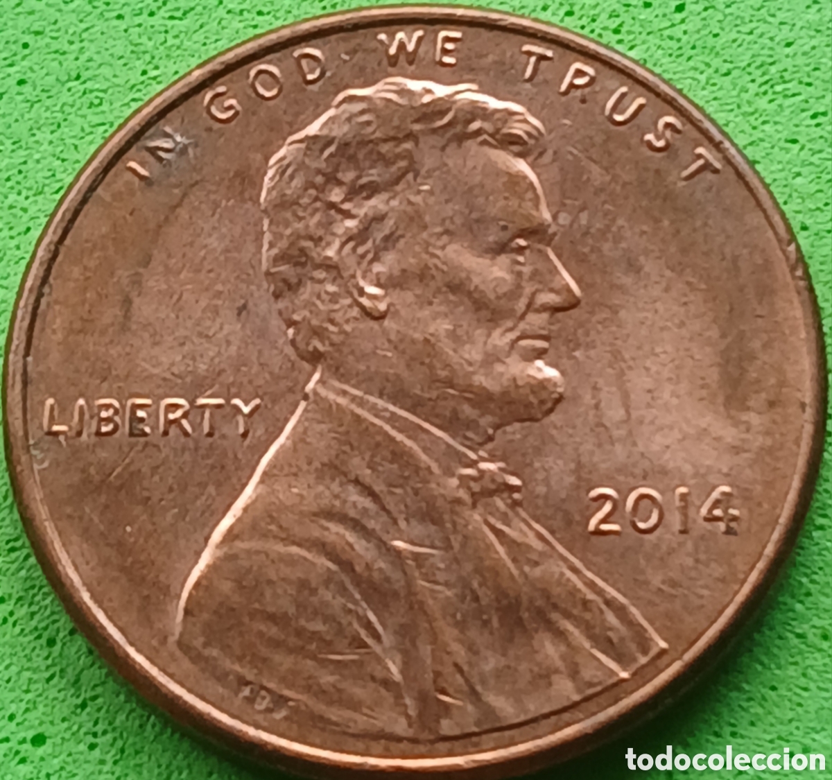 Monedas antiguas de Am&eacute;rica: USA one cent 2014 km#468 sin marca de ceca - Foto 1