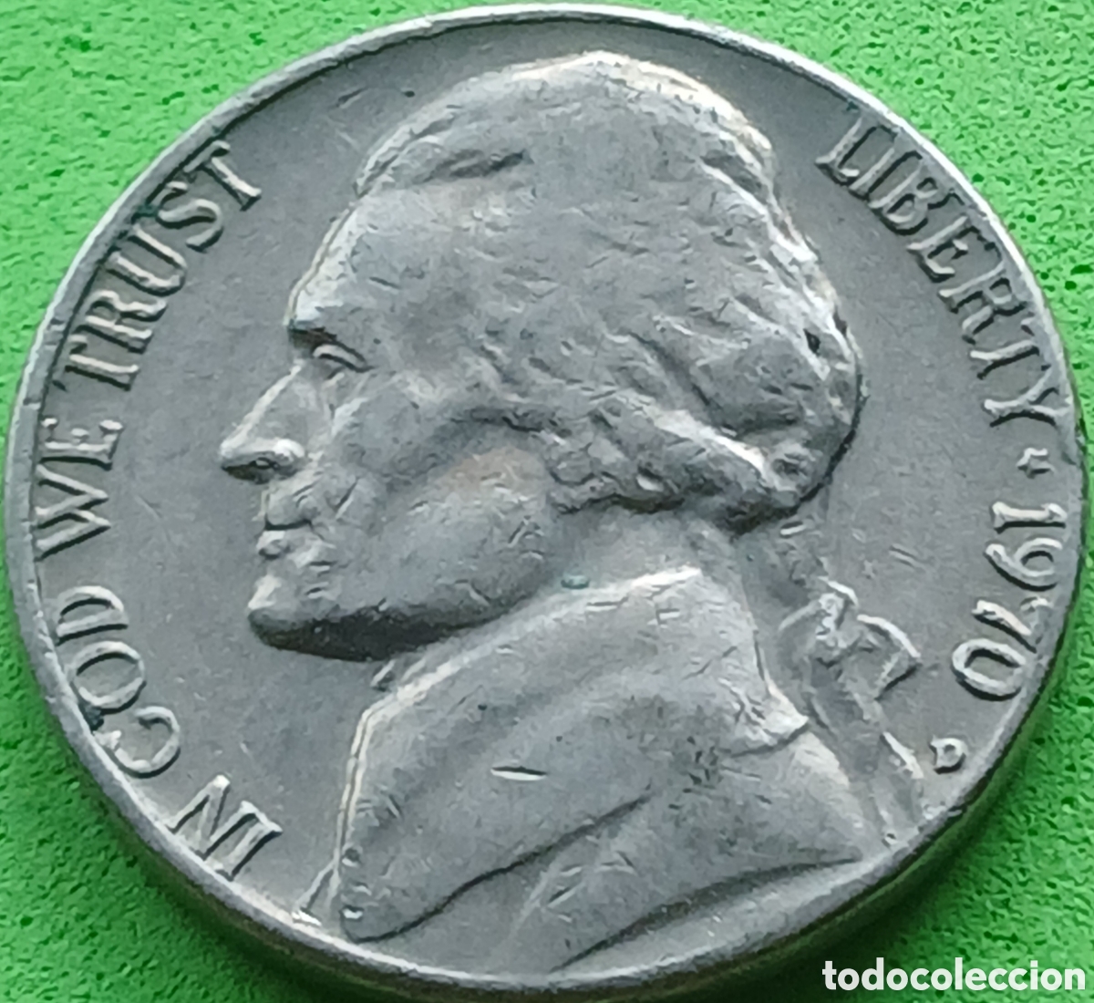 Monedas antiguas de Am&eacute;rica: USA five cents 1970 D km#A192