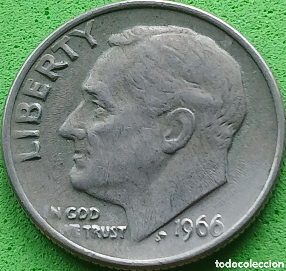 Monedas antiguas de Am&eacute;rica: USA one dime 1966 km#195a