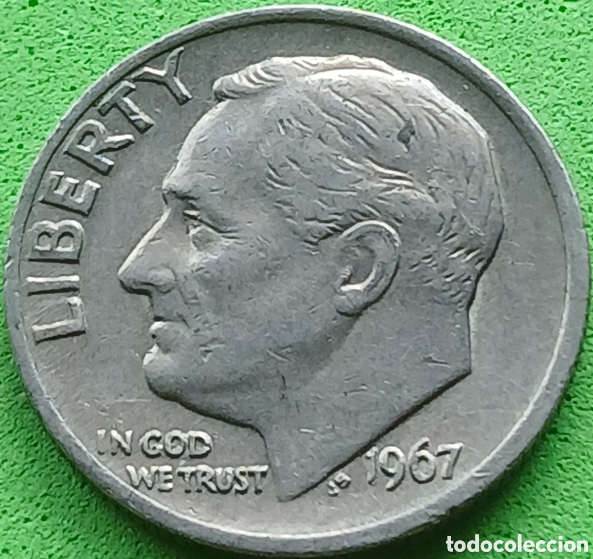 Monedas antiguas de Am&eacute;rica: USA one dime 1967 km#195a