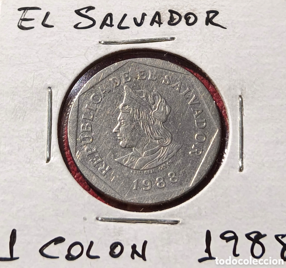 Monedas antiguas de Am&eacute;rica: El Salvador. 1988. Un col&oacute;n