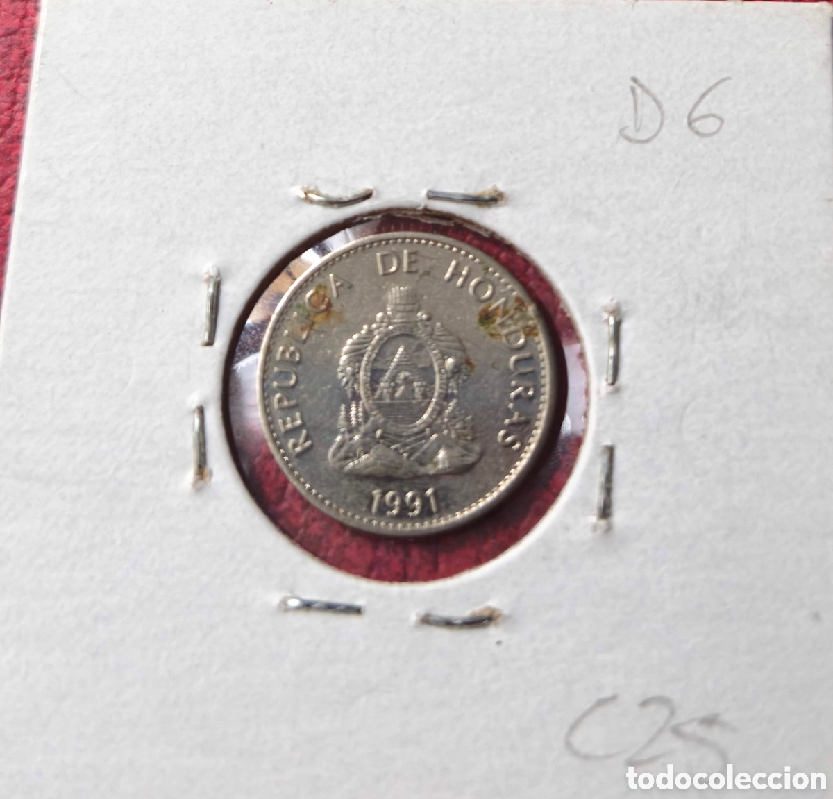 Monedas antiguas de Am&eacute;rica: Honduras. 1991. 20 centavos - Foto 2