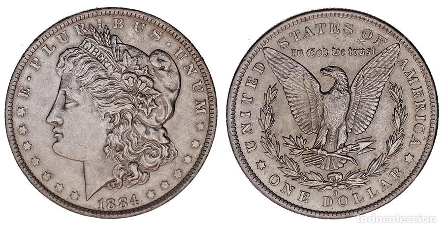 Monedas antiguas de Am&eacute;rica: ESTADOS UNIDOS - DOLAR MORGAN - 1884-O - NUEVA ORLEANS - PLATA - MS60