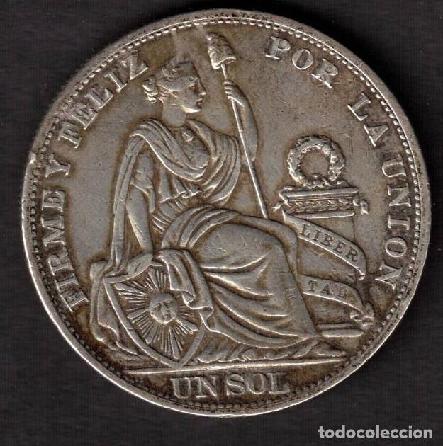 Monedas antiguas de Am&eacute;rica: PERU MONEDA UN SOL 1894 REPUBLICA PERUANA - PLATA