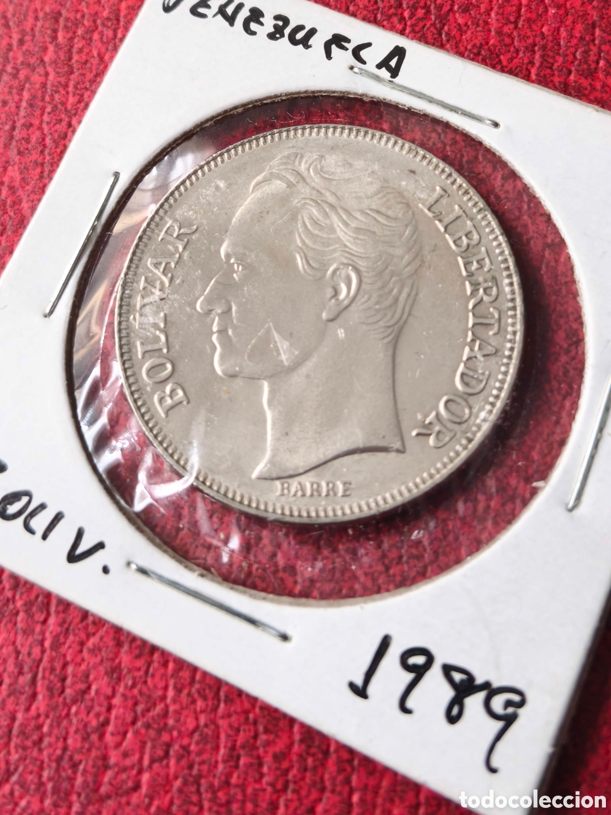 Monedas antiguas de Am&eacute;rica: Venezuela. 1989? 5 bol&iacute;vares