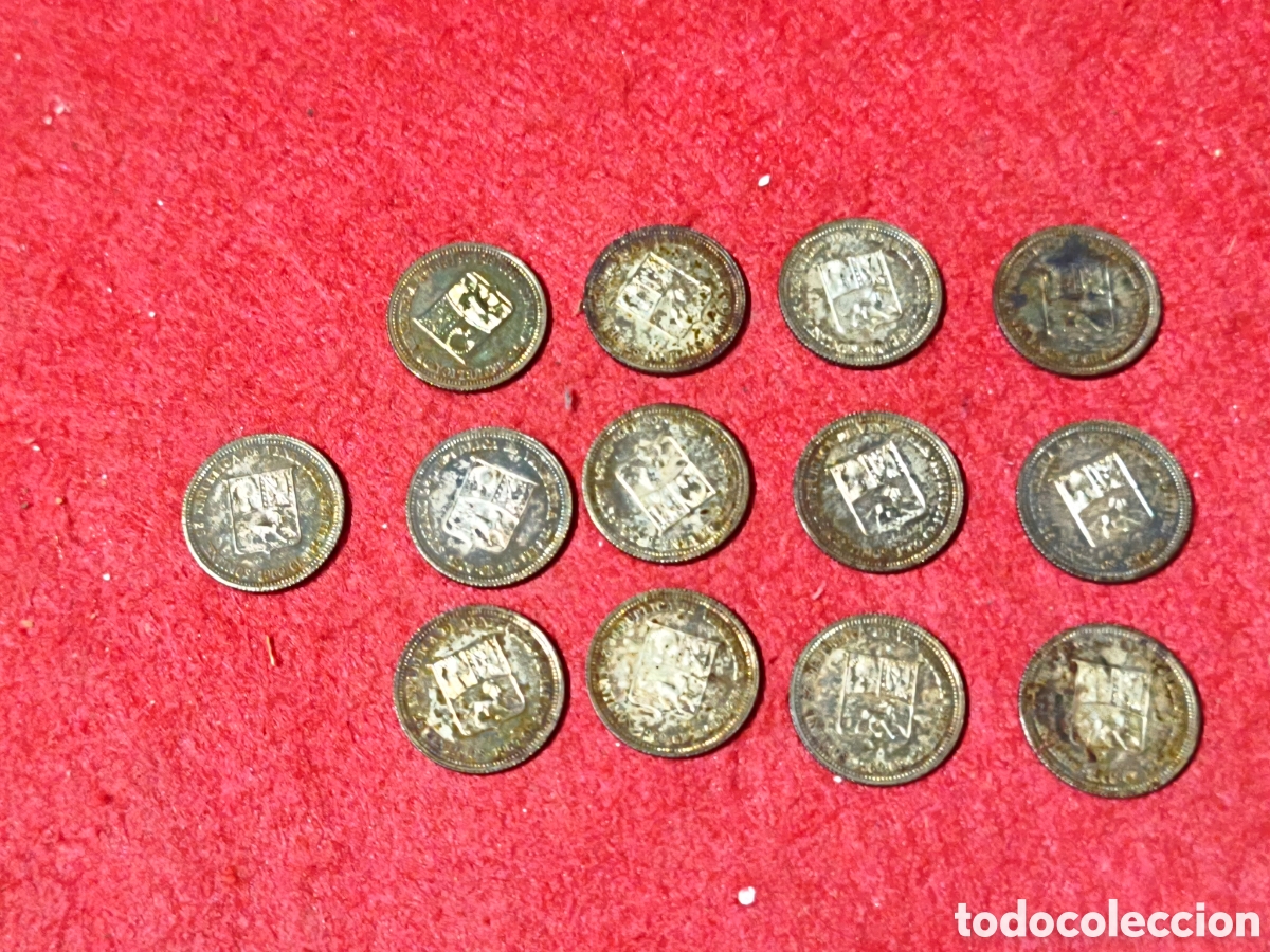 Monedas antiguas de Am&eacute;rica: 13 Arras Venezuela de 1960 Bol&iacute;var Libertador