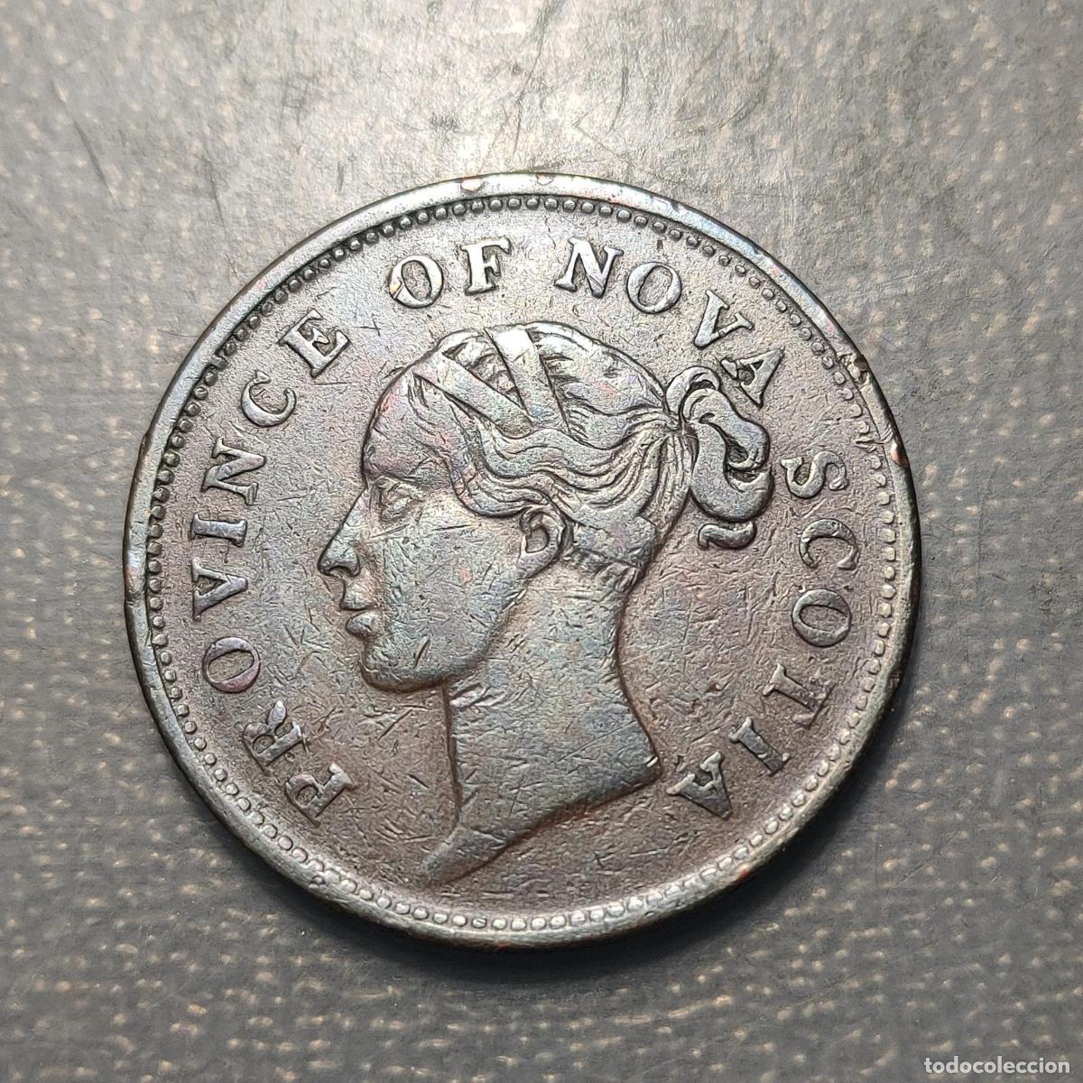 Monedas antiguas de Am&eacute;rica: CANADA NOVA SCOTIA VICTORIA TOKEN 1 PENNY 1843 BC+/MBC-