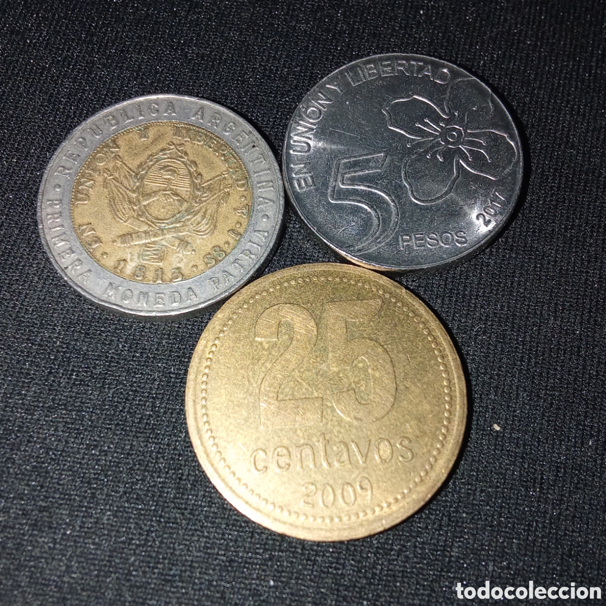 Monedas antiguas de Am&eacute;rica: Argentina 3 monedas distintas - Foto 2