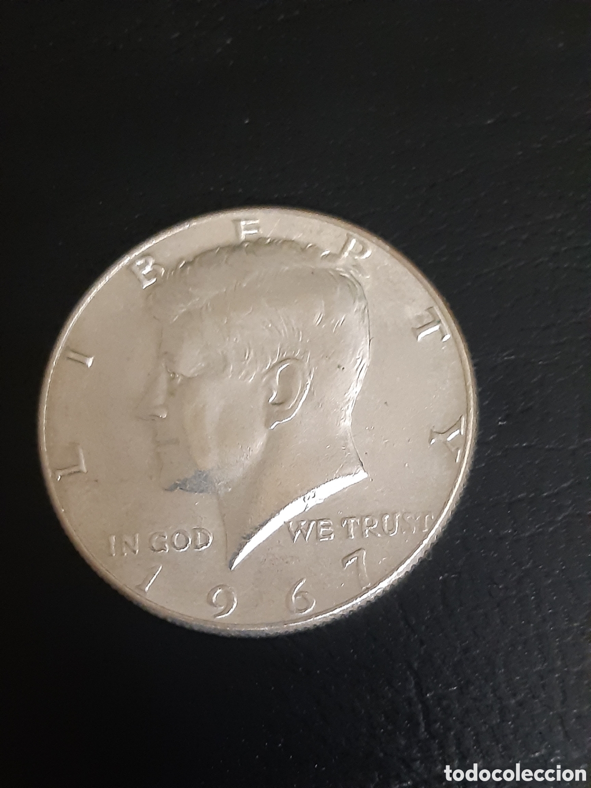 Monedas antiguas de Am&eacute;rica: Moneda USA 1/2 Dolar plata Kennedy 1967