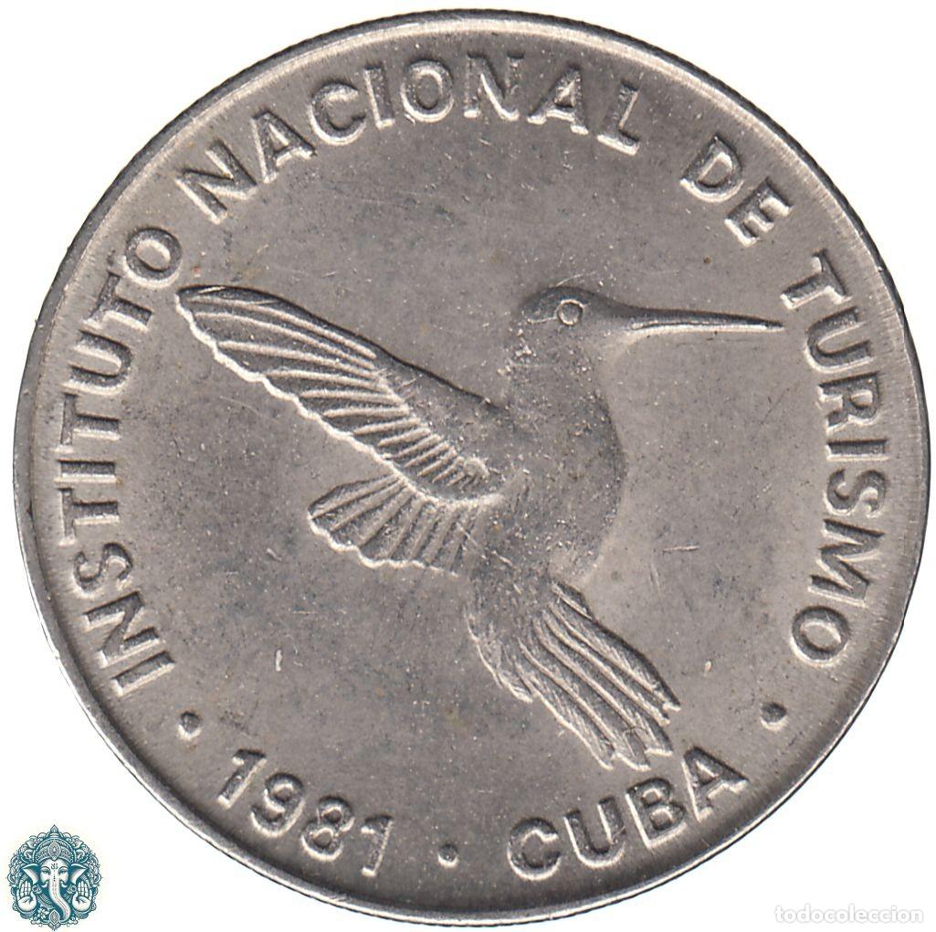 Monedas antiguas de Am&eacute;rica: CUBA 10 Centavos 1981 INTUR KM#415.1 Di&aacute;metro 21,30mm no m&aacute;gn&eacute;tica