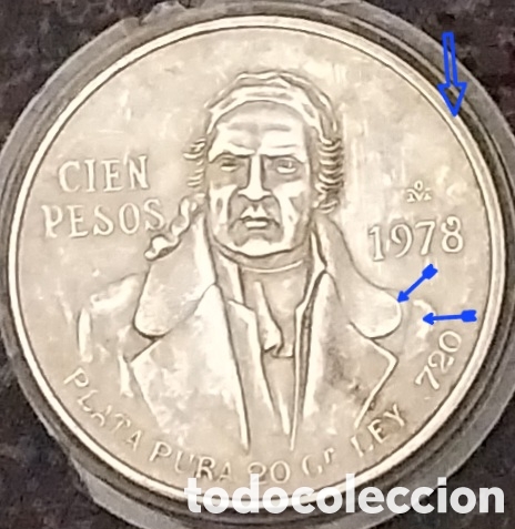 Monedas antiguas de Am&eacute;rica: 100 Pesos M&eacute;xico 1978 Plata
