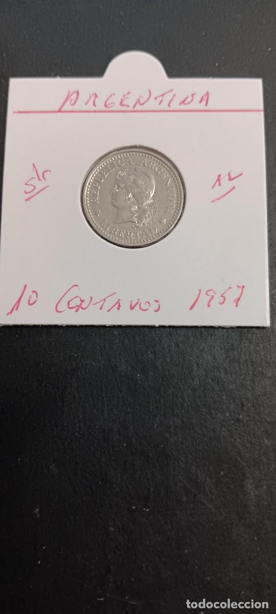 Monedas antiguas de Am&eacute;rica: ARGENTINA 10 CENTAVOS 1957 S/C KM=54 (NIQUEL-ACERO)