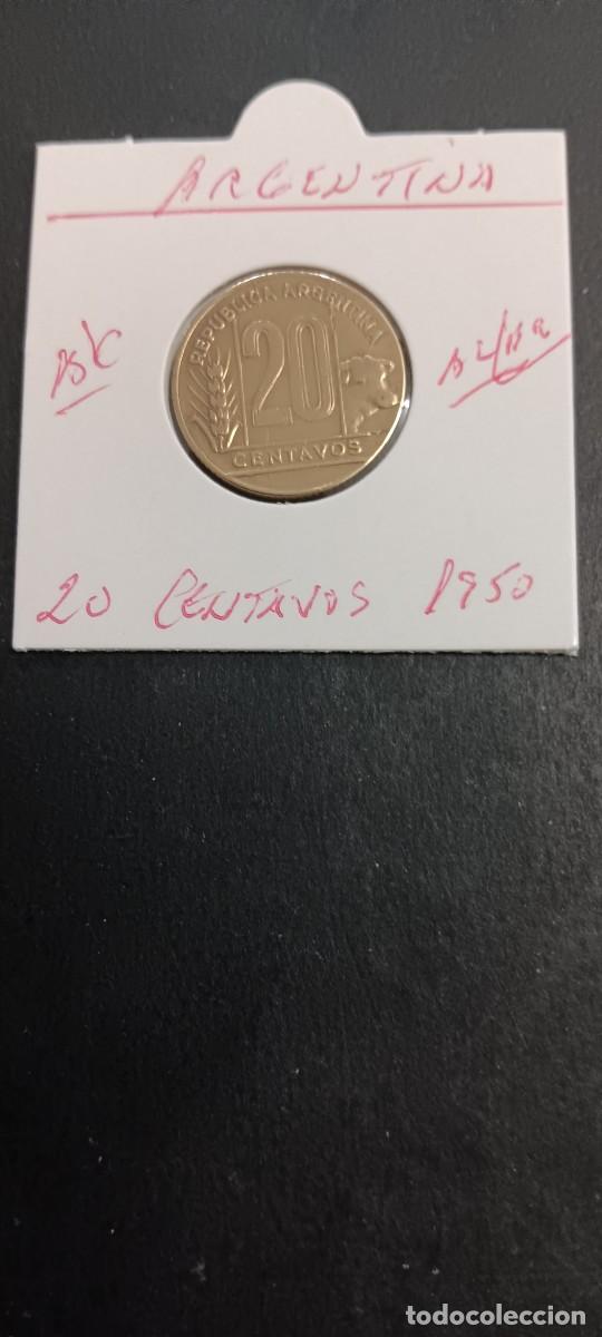 Monedas antiguas de Am&eacute;rica: ARGENTINA 20 CENTAVOS 1950 BC KM=42 (ALUMINIO-BRONCE)