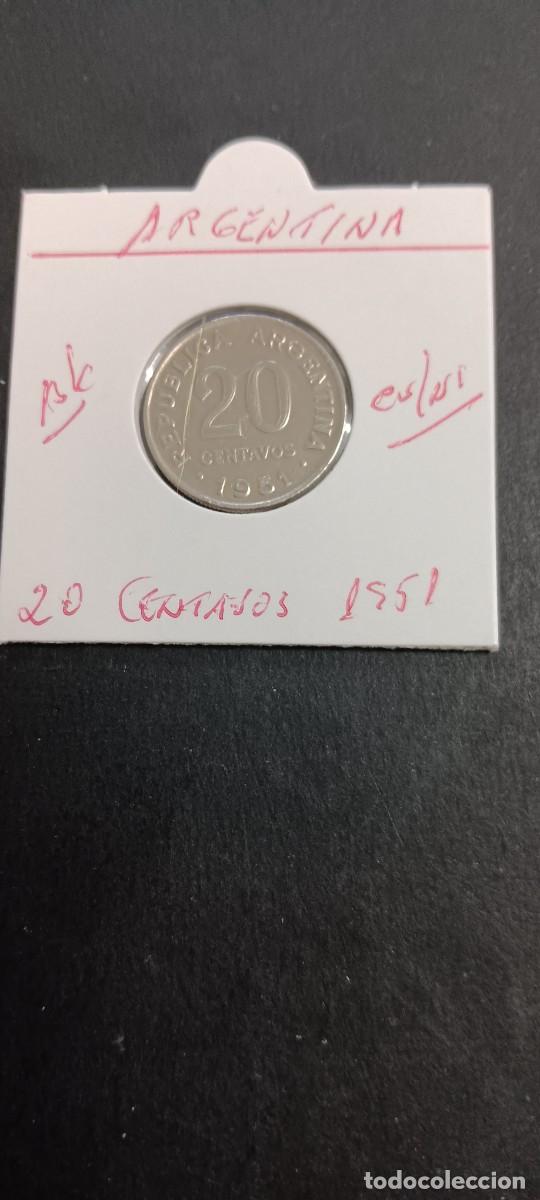 Monedas antiguas de Am&eacute;rica: ARGENTINA 20 CENTAVOS 1951 BC KM=48 (CUPRONIQUEL))