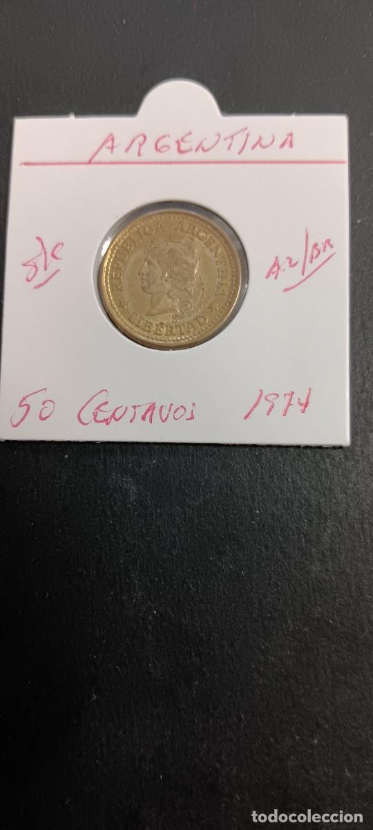 Monedas antiguas de Am&eacute;rica: ARGENTINA 50 CENTAVOS 1974 S/C KM=68 (ALUMINIO-BRONCE)