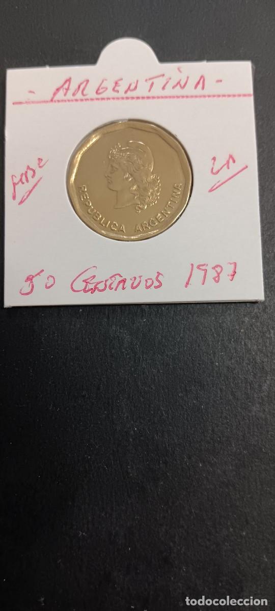 Monedas antiguas de Am&eacute;rica: ARGENTINA 50 CENTAVOS 1987 MBC KM=99 (LAT&Oacute;N)