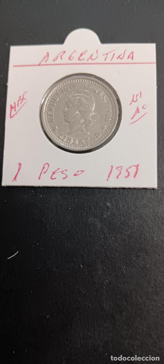 Monedas antiguas de Am&eacute;rica: ARGENTINA 1 PESO 1957 MBC KM=57 (NIQUEL-ACERO)