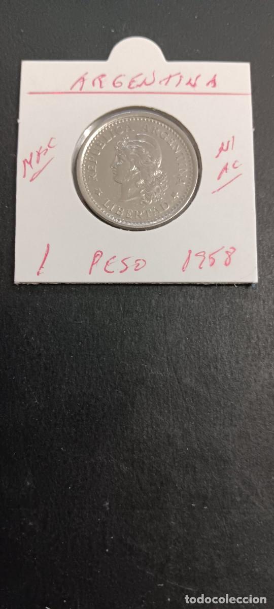 Monedas antiguas de Am&eacute;rica: ARGENTINA 1 PESO 1958 MBC KM=57 (NIQUEL-ACERO)