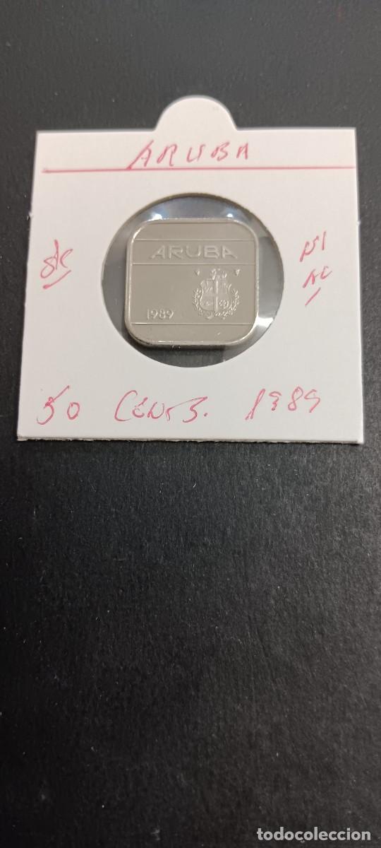 Monedas antiguas de Am&eacute;rica: ARUBA 50 CENTIMOS 1989 S/C KM=4 (NIQUEL-ACERO)