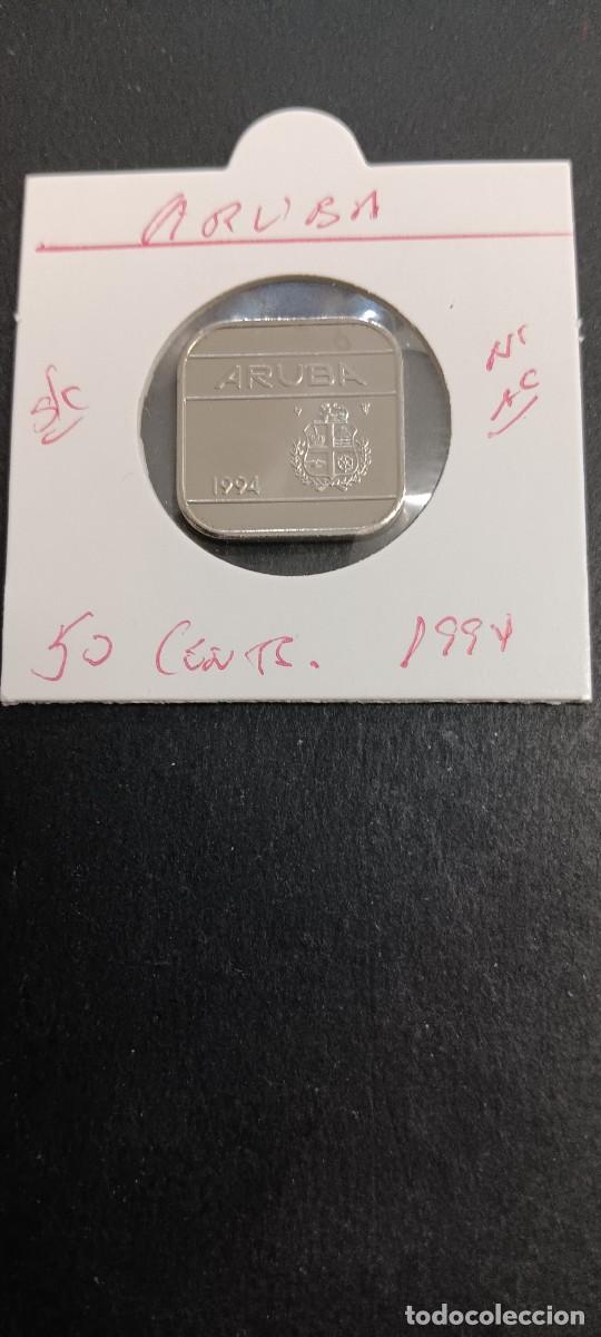 Monedas antiguas de Am&eacute;rica: ARUBA 50 CENTIMOS 1991 S/C KM=4 (NIQUEL-ACERO)