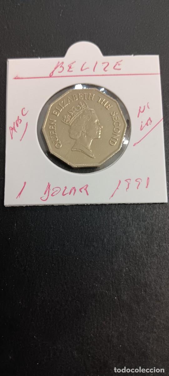 Monedas antiguas de Am&eacute;rica: BELIZE 1 DOLAR 1991 MBC KM=99 (NIQUEL-LAT&Oacute;N) ISABEL II