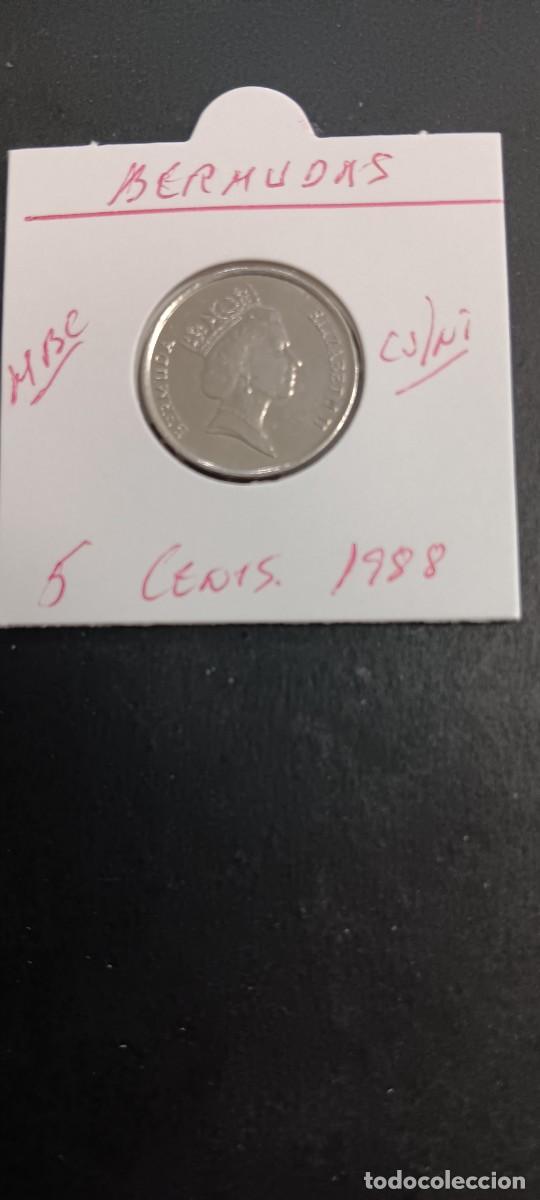 Monedas antiguas de Am&eacute;rica: BERMUDAS 5 CENTIMOS 1988 MBC KM=45 (CUPRONIQUEL) ISABEL II