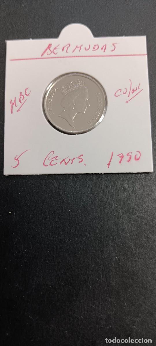Monedas antiguas de Am&eacute;rica: BERMUDAS 5 CENTIMOS 1990 MBC KM=45 (CUPRONIQUEL) ISABEL II