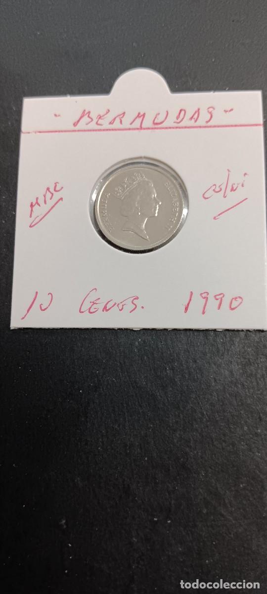 Monedas antiguas de Am&eacute;rica: BERMUDAS 10 CENTIMOS 1990 MBC KM=46 (CUPRONIQUEL) ISABEL II