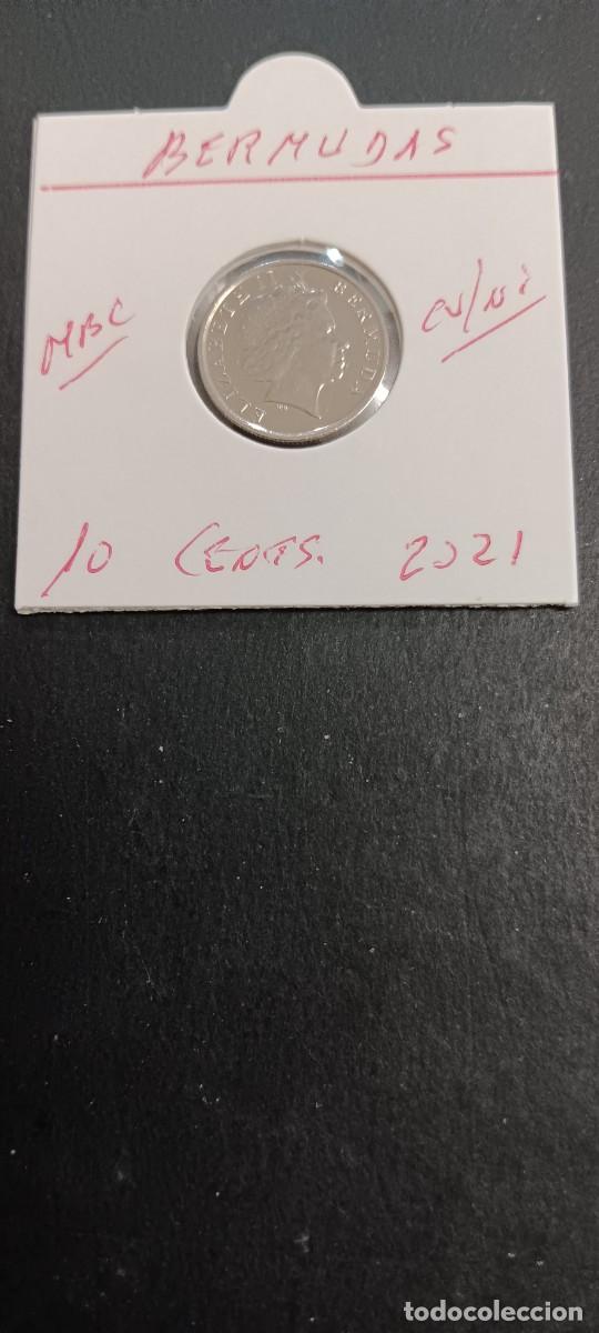 Monedas antiguas de Am&eacute;rica: BERMUDAS 10 CENTIMOS 2021 MBC KM=109 (CUPRONIQUEL) ISABEL II