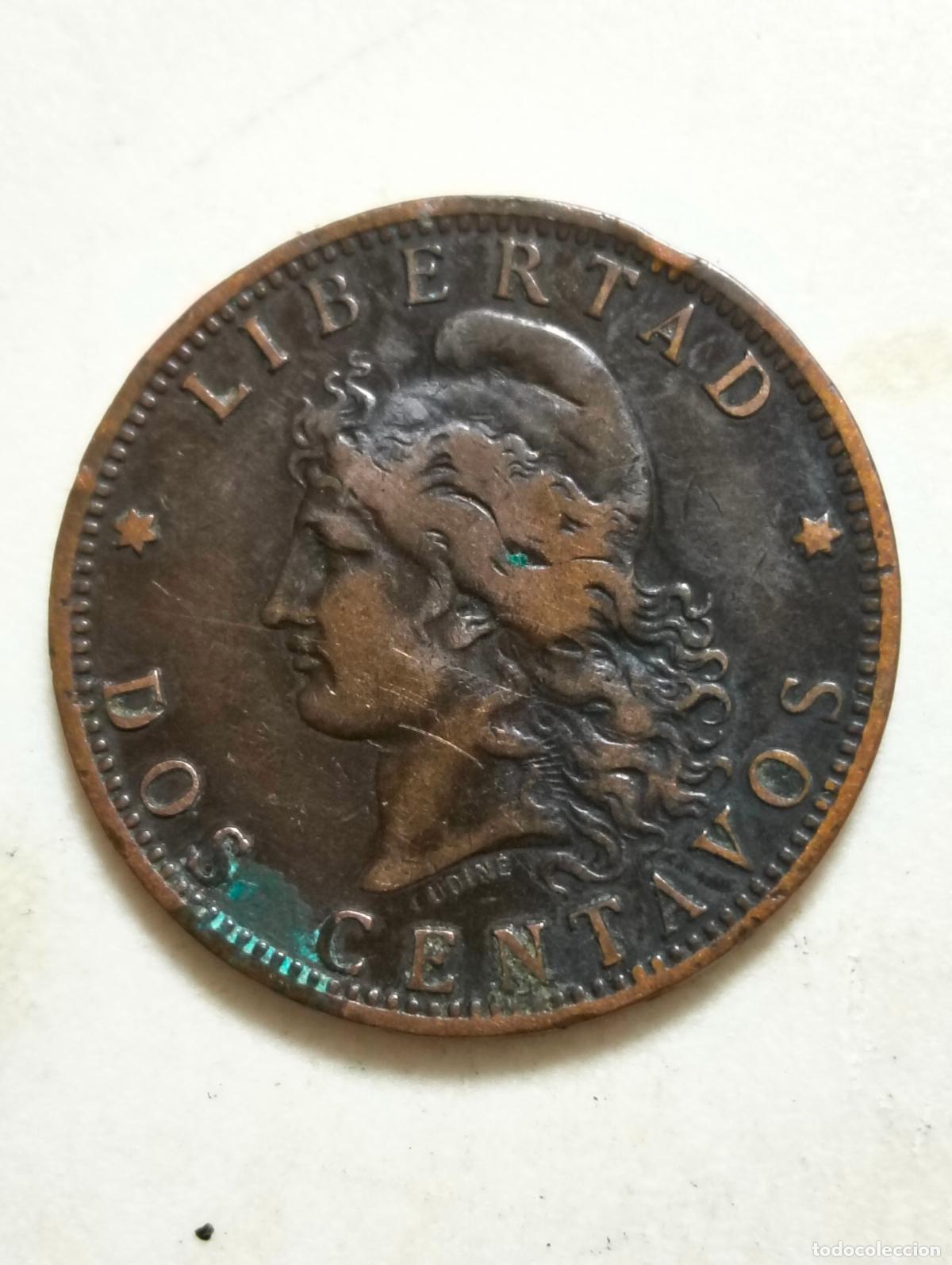 Monedas antiguas de Am&eacute;rica: MONEDA DE COBRE, 2 CENTAVOS A&Ntilde;O 1884, REPUBLICA ARGENTINA