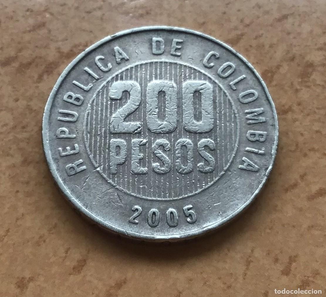 Monedas antiguas de Am&eacute;rica: 200 pesos de Colombia. A&ntilde;o 2005