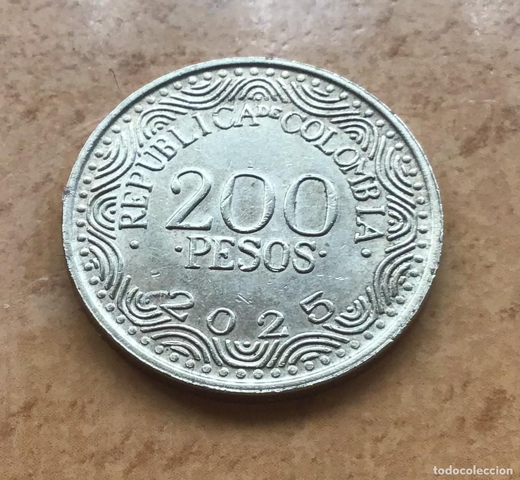 Monedas antiguas de Am&eacute;rica: 200 pesos de Colombia. A&ntilde;o 2025