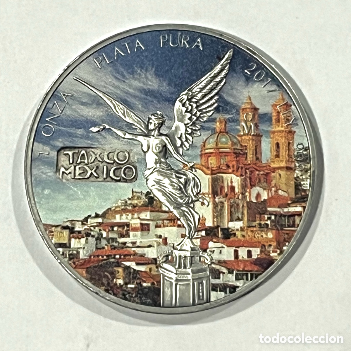 Monedas antiguas de Am&eacute;rica: 1 ONZA 2017 - TAXCO, MEXICO - LIBERTAD - PLATA PURA 999 - COLOREADA - ENCAPSULADA