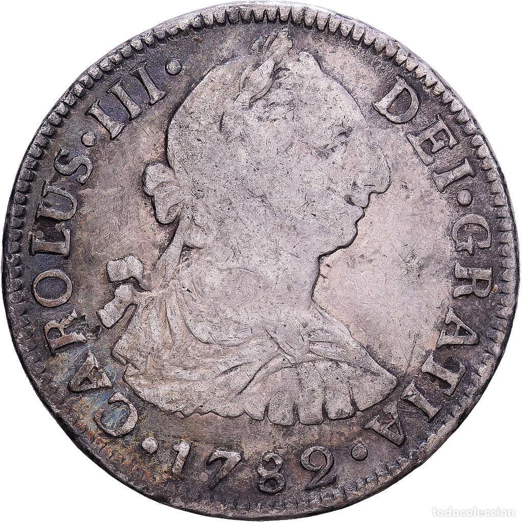 Monedas antiguas de Am&eacute;rica: [#1203355] M&eacute;xico, Charles III, 2 Reales, 1789, Mexico City, Plata, BC+, KM:88.2a