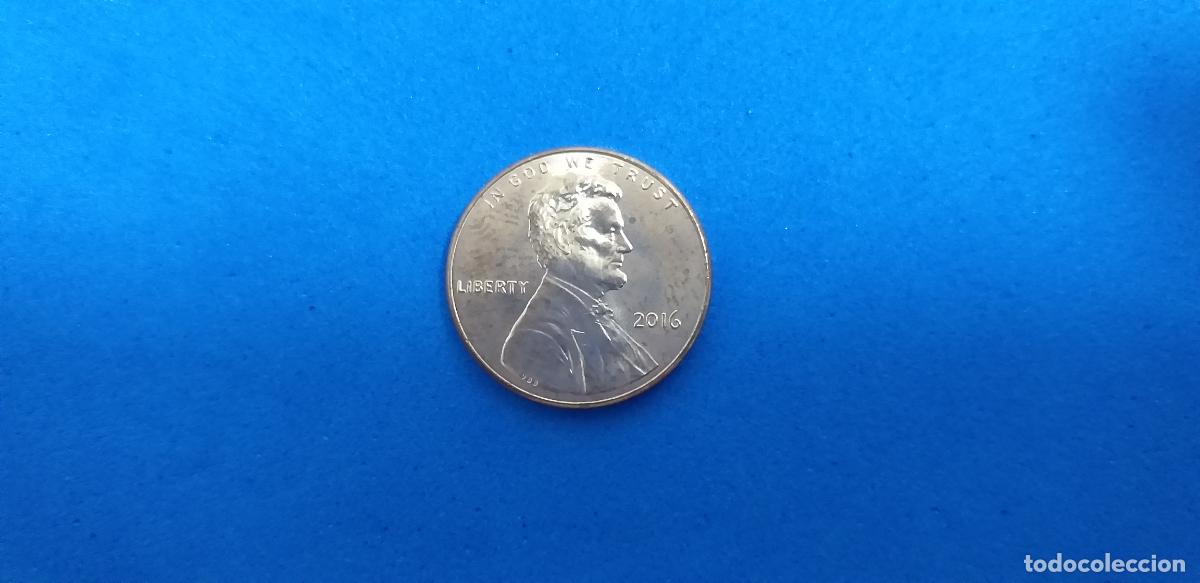 Monedas antiguas de Am&eacute;rica: MONEDA USA. ONE CENT. A&Ntilde;O 2016. ABRAHAM LINCOLN. 1 centavo estados unidos