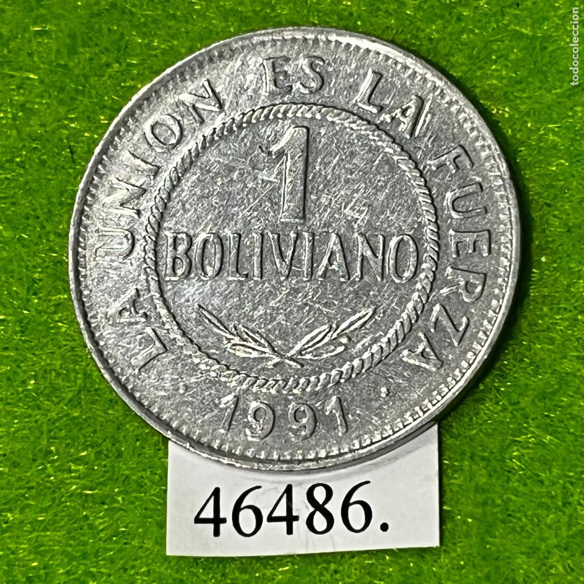 Monedas antiguas de Am&eacute;rica: Bolivia 1 boliviano 1991