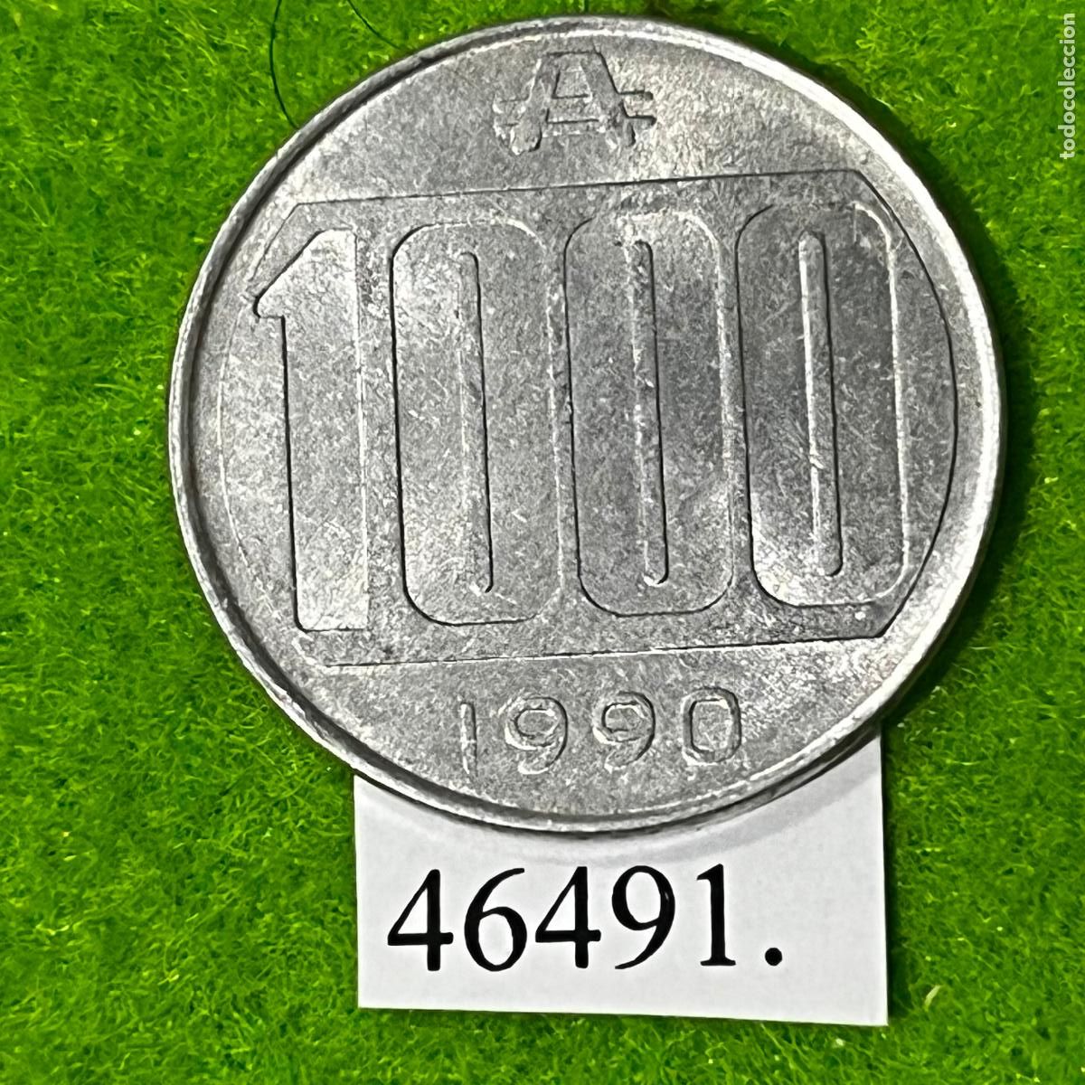 Monedas antiguas de Am&eacute;rica: Argentina 1000 australes 1990