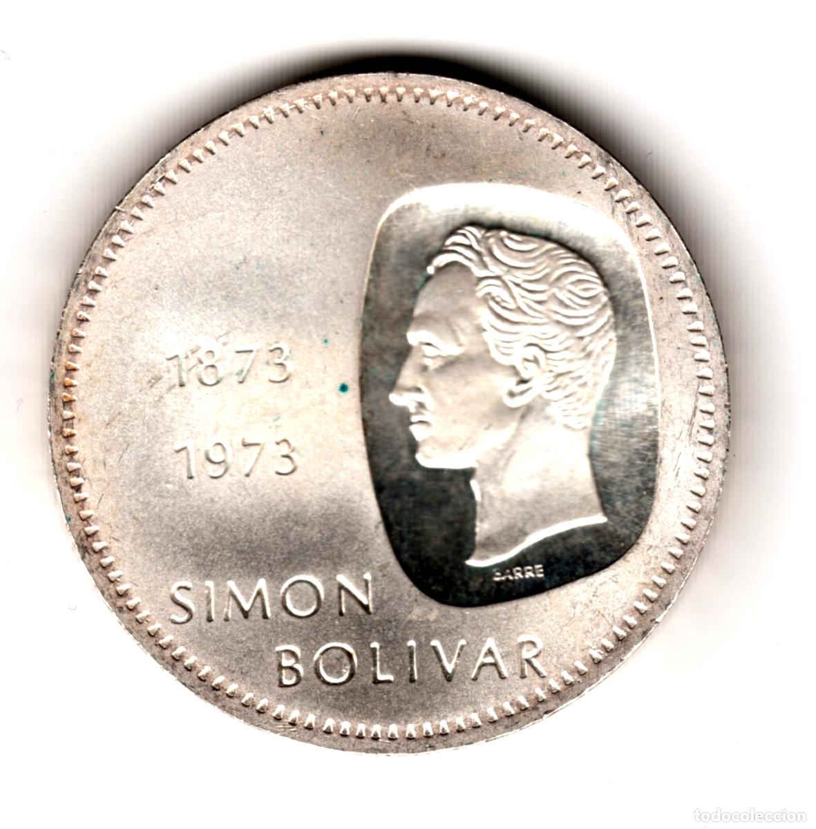Monedas antiguas de Am&eacute;rica: VENEZUELA 10 bolivares plata 1973 - Centenario de SIMON BOLIVAR