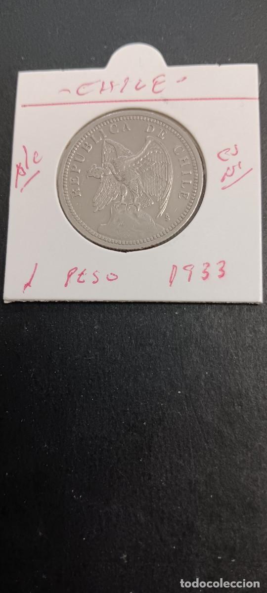Monedas antiguas de Am&eacute;rica: CHILE 1 PESO 1933 BC KM=176.1 (CUPRONIQUEL)