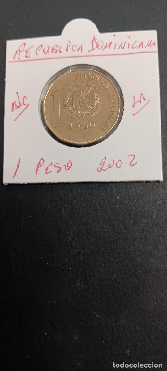 Monedas antiguas de Am&eacute;rica: REPUBLICA DOMINICANA 1 PESO 2002 BC KM=80. (LAT&Oacute;N)