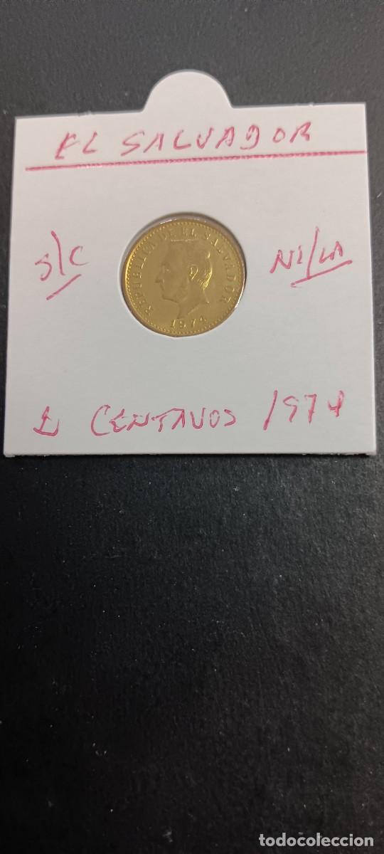 Monedas antiguas de Am&eacute;rica: EL SALVADOR 2 CENTAVOS 1974 S/C KM=147 (NIQUEL-LAT&Oacute;N)