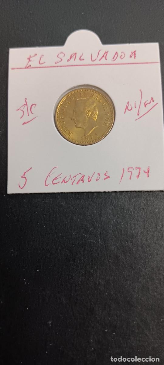 Monedas antiguas de Am&eacute;rica: EL SALVADOR 5 CENTAVOS 1974 S/C KM=134 (NIQUEL-LAT&Oacute;N)