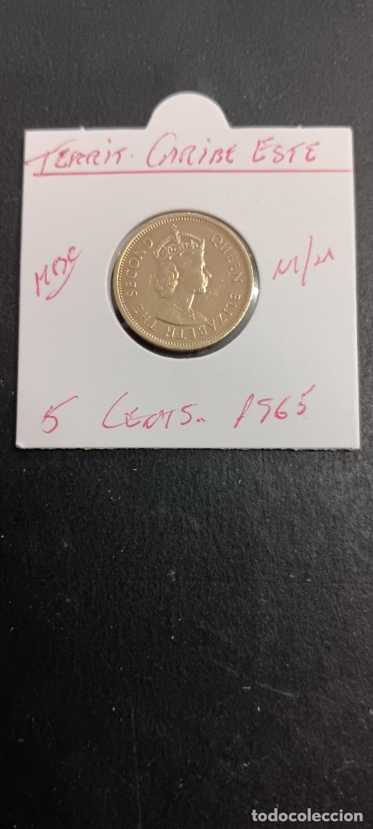 Monedas antiguas de Am&eacute;rica: TERRITORIOS CARIBE DEL ESTE 5 CENTIMOS 1965 MBC KM=4 (NIQUEL-LAT&Oacute;N)