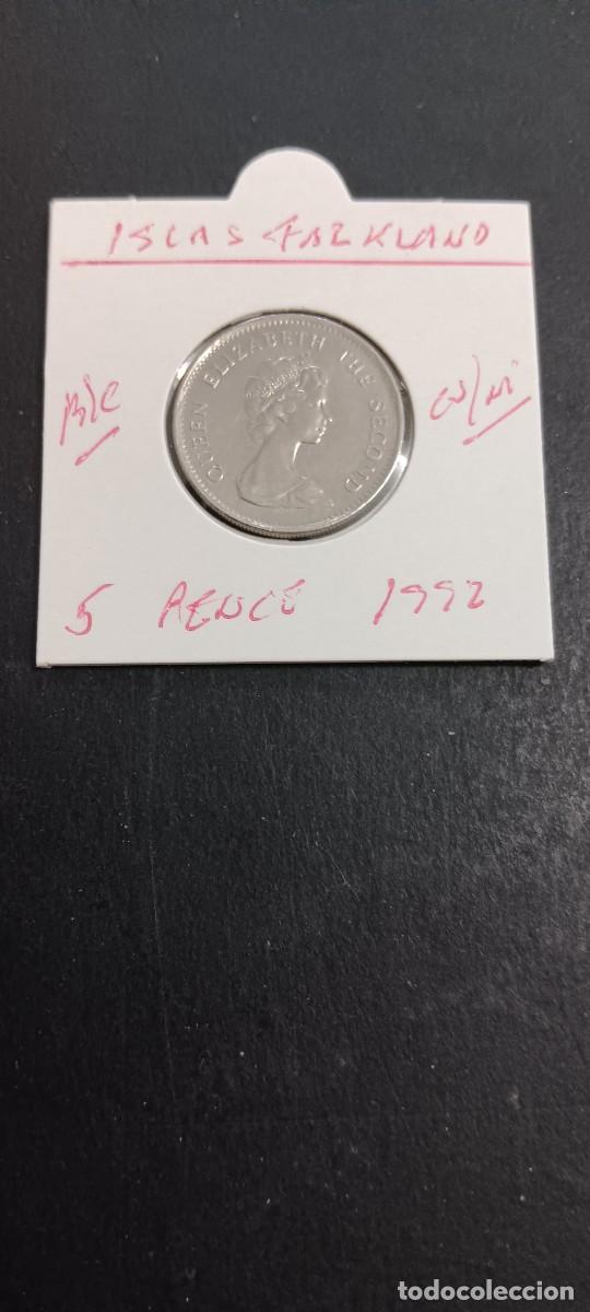 Monedas antiguas de Am&eacute;rica: ISLAS FALKLAND 5 PENCE 1991 BC KM=4.1 (CUPRONIQUEL)