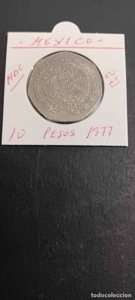 Monedas antiguas de Am&eacute;rica: MEXICO(MEJICO) 10 PESOS 1977 MBC KM=477.1 (CUPRONIQUEL) MIGUEL HIDALGO